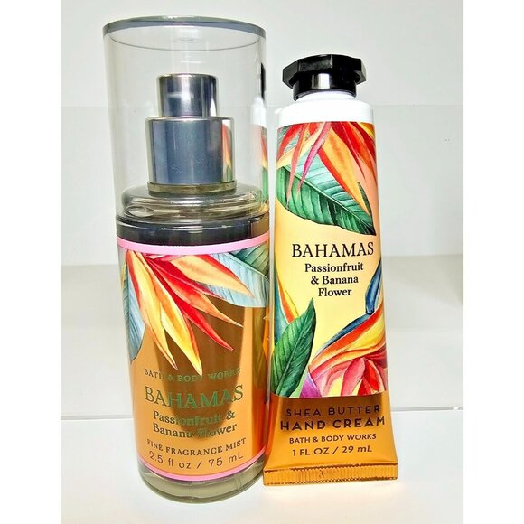 BAHAMAS Bath Body Works Travel Set Fragrance Mist 2.5oz Hand Cream 1oz NEW - Picture 1 of 7